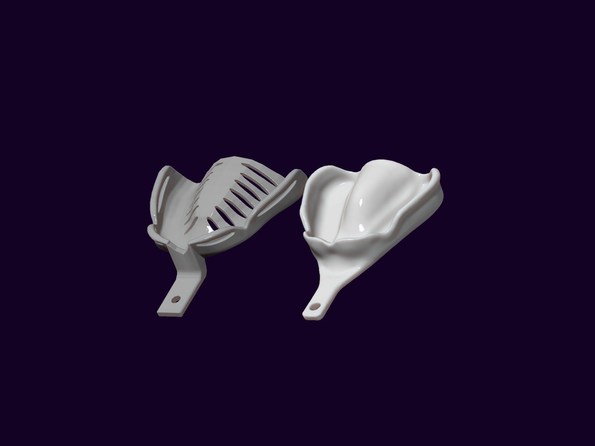 dental impression spoon upper and lower 3D print model_1
