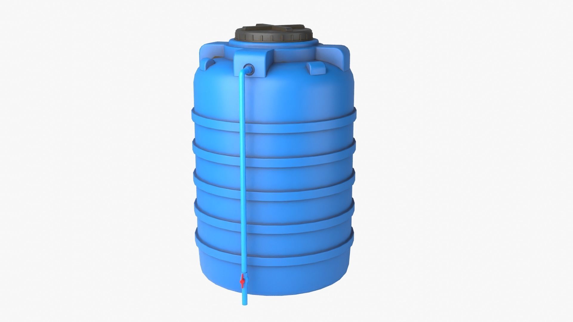 Automatic pump with Water tank Low-poly 3D model_10