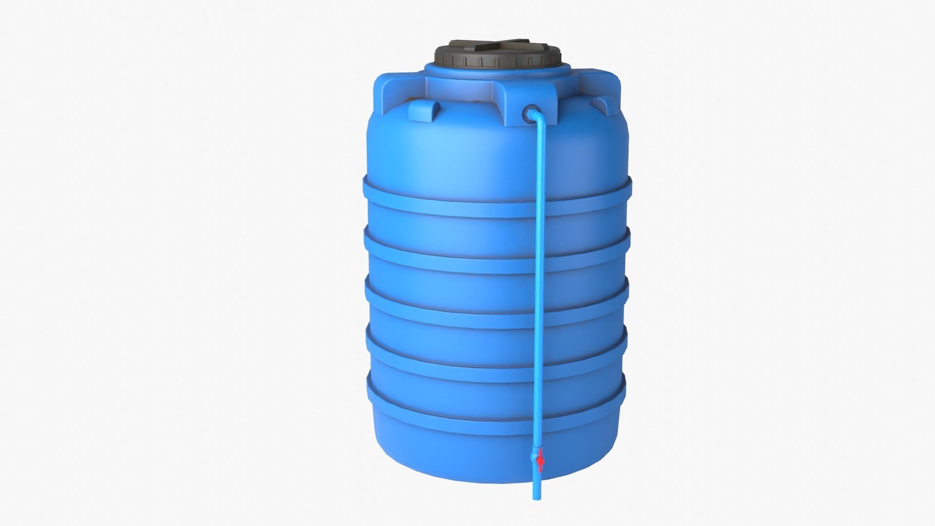Automatic pump with Water tank Low-poly 3D model_9