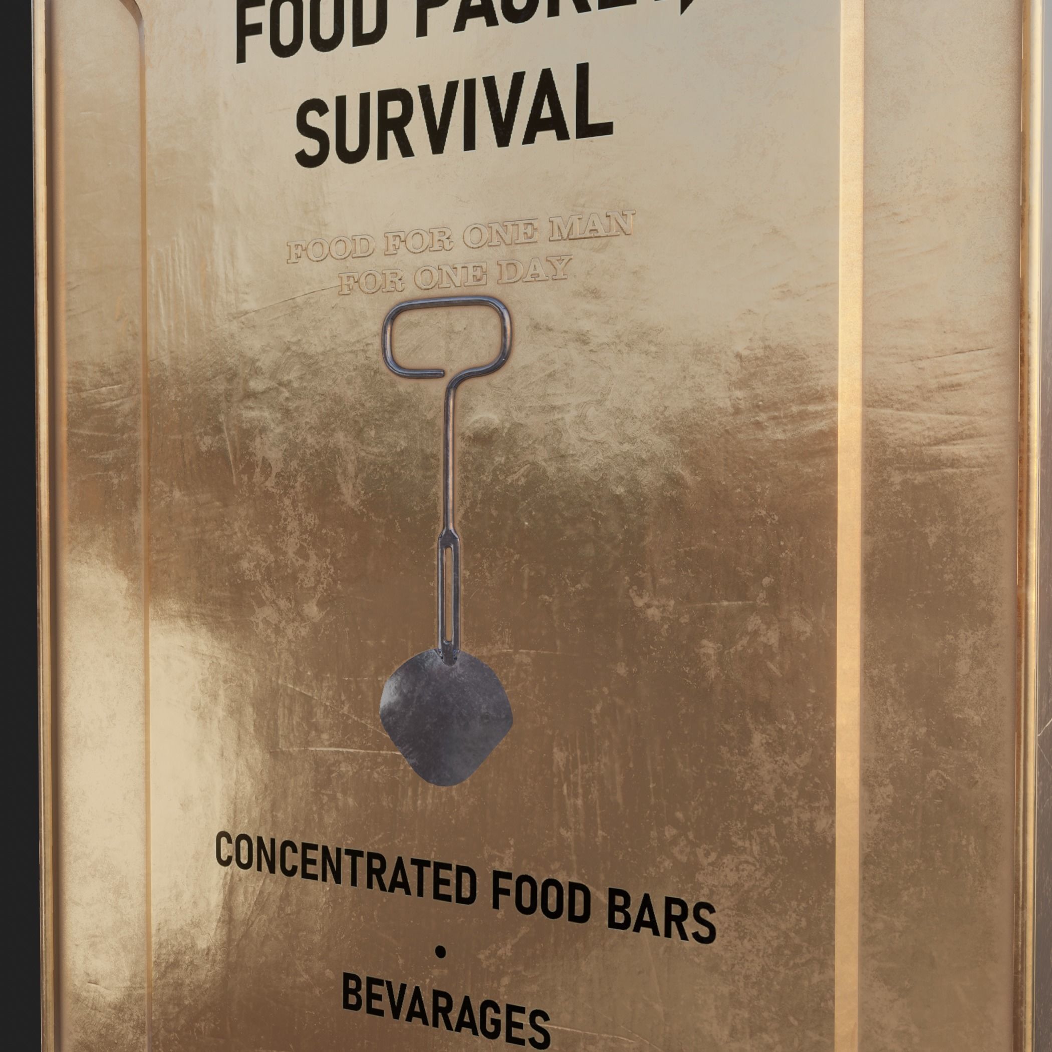 US MRE 1962 Food Packet PBR Low-poly 3D model_9