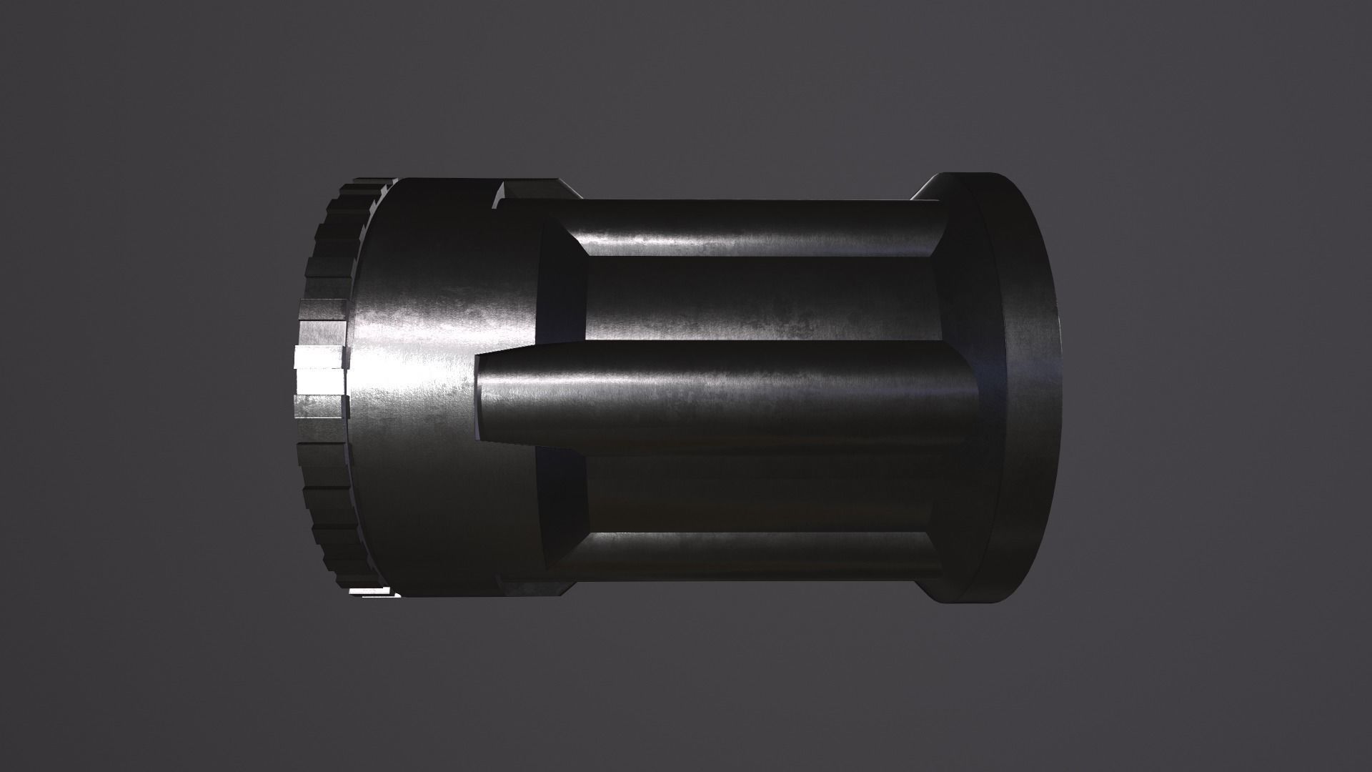 Revolver cylinder Low-poly 3D model_4
