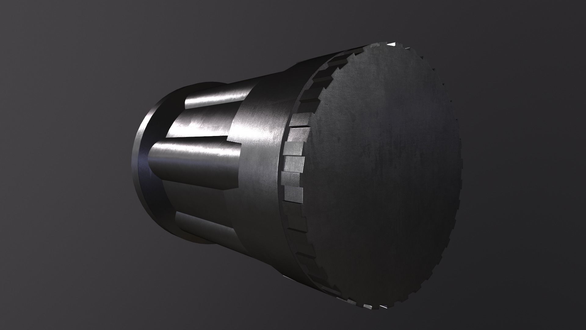 Revolver cylinder Low-poly 3D model_6