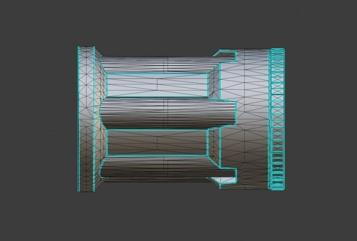 Revolver cylinder Low-poly 3D model_10