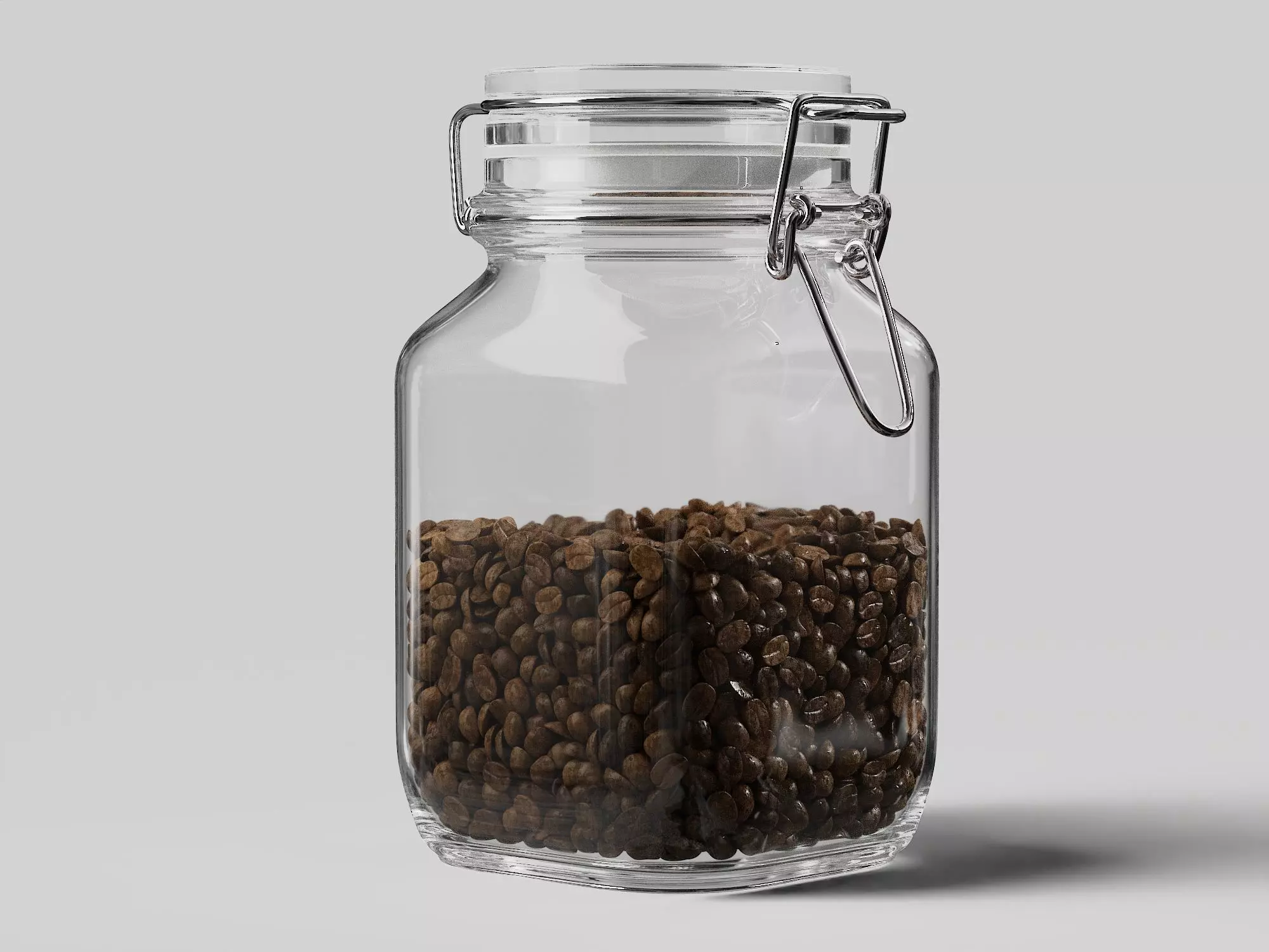 Coffee Bean in Glass Jar 3D model