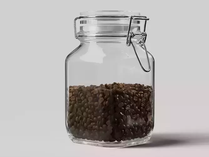 Coffee Bean in Glass Jar
