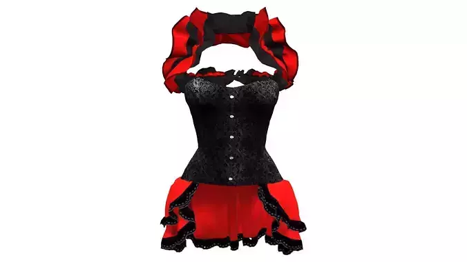Burlesque Corset Dress With Shrug Set