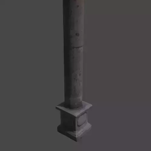Low poly pillar Game Ready stone column