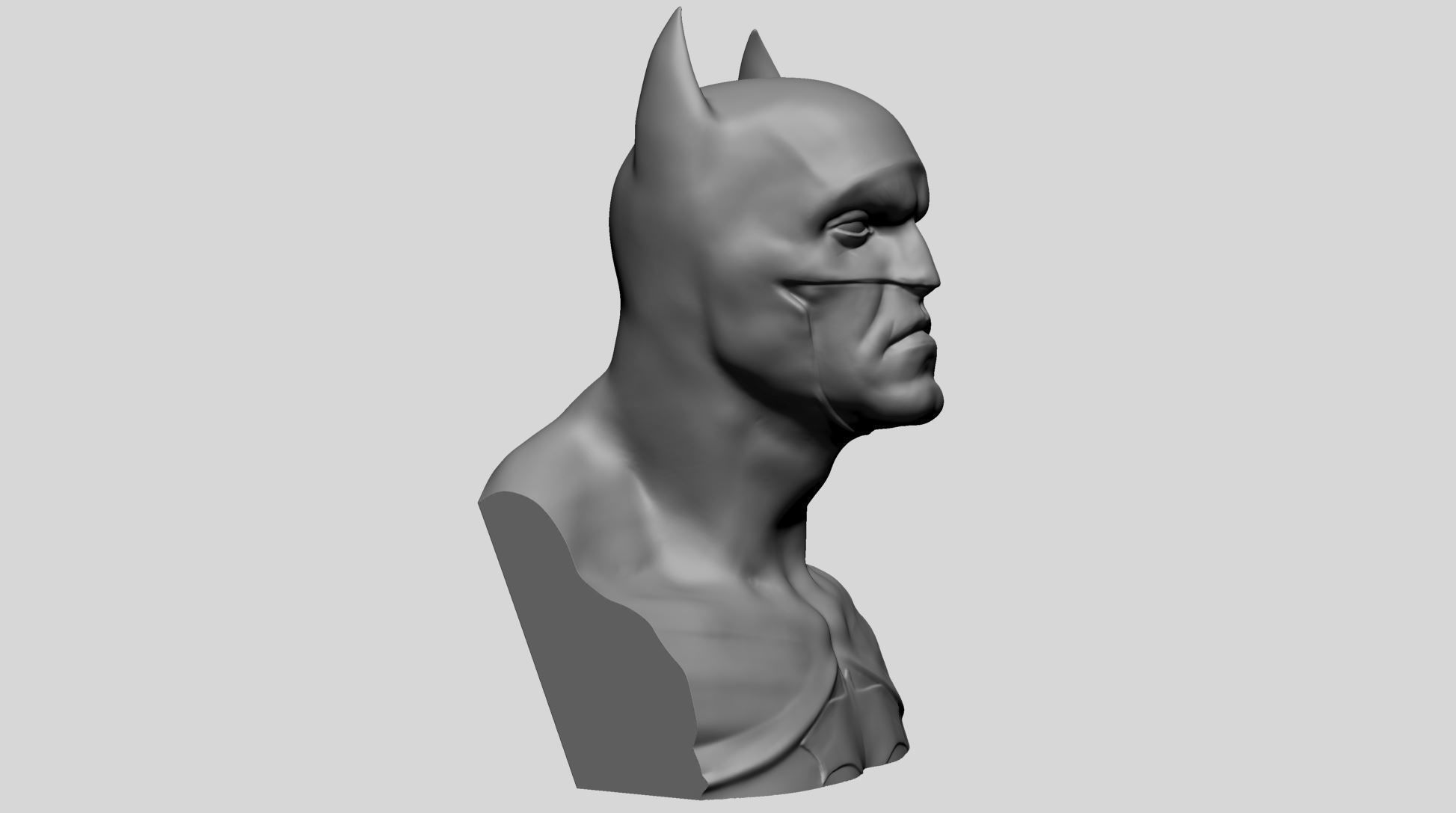 Batman Bust A 3D print model_1
