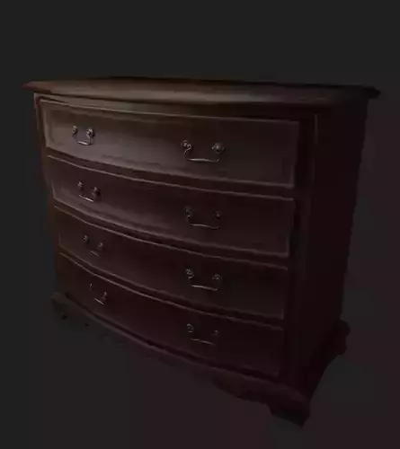 Vintage wooden 4-drawer dresser