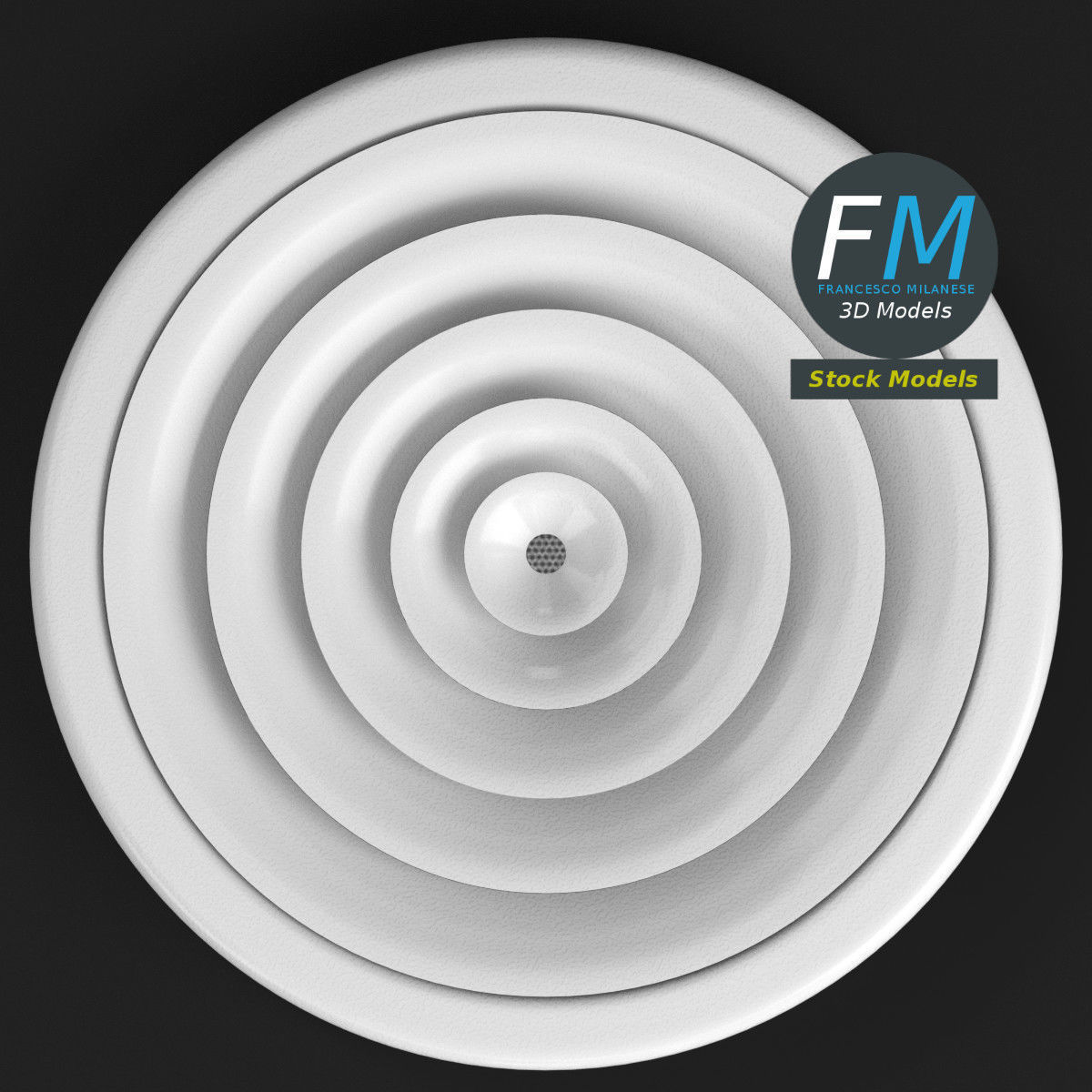 Round air vent 3D model_6