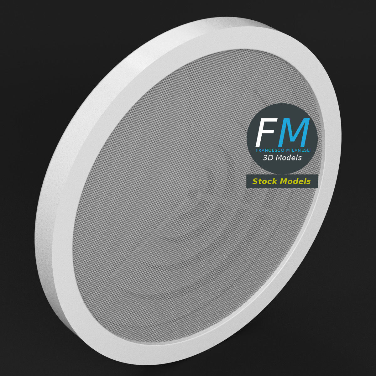 Round air vent 3D model_2