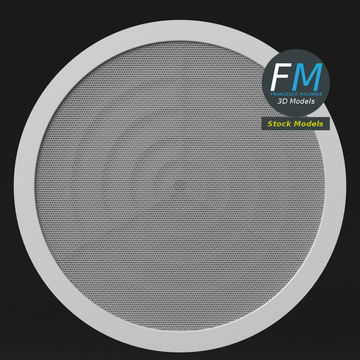 Round air vent 3D model_5