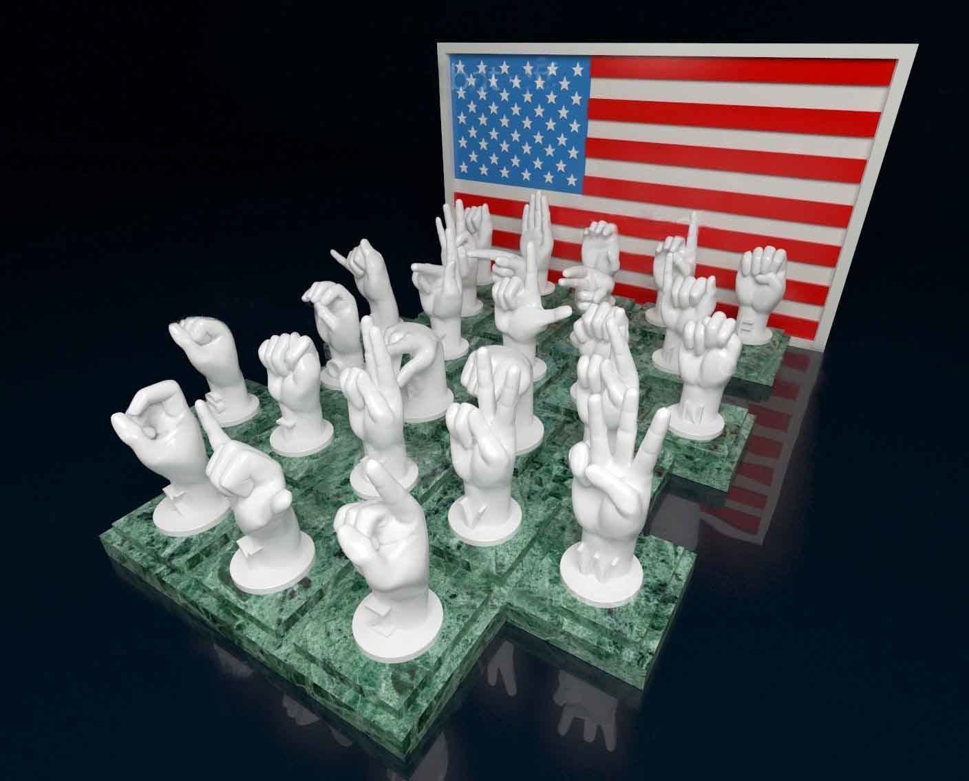 ASL Alphabet 3D print model_2