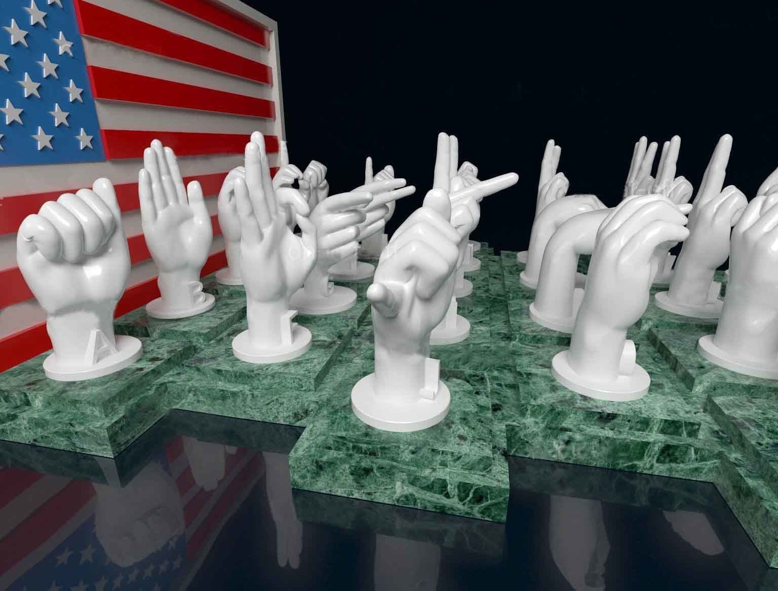 ASL Alphabet 3D print model_1