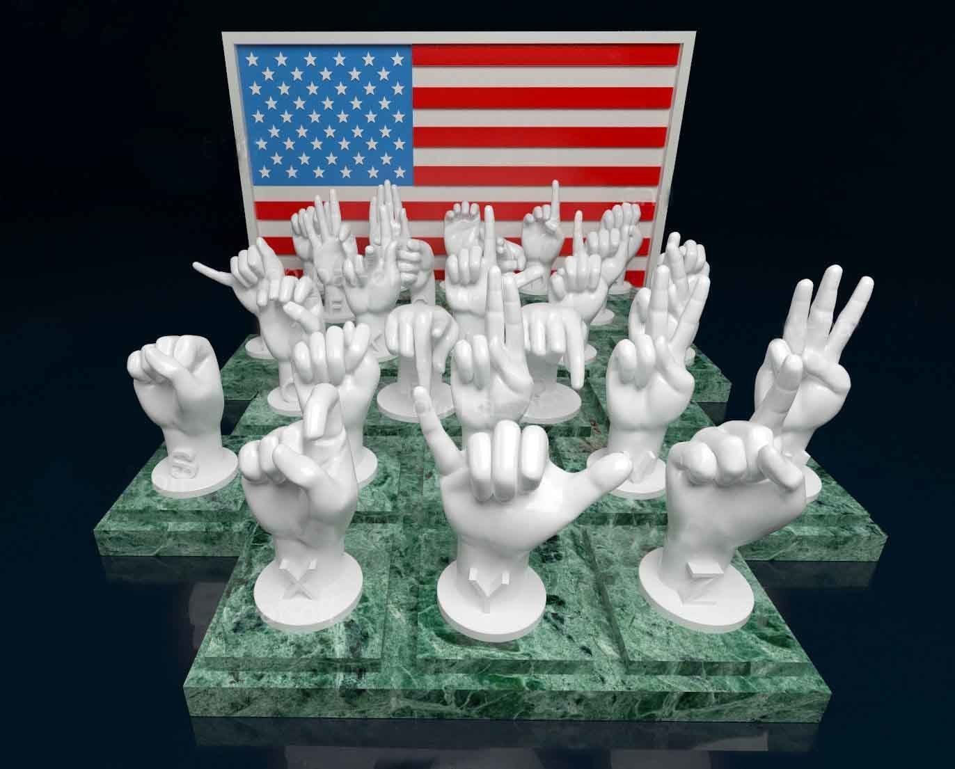 ASL Alphabet 3D print model_3
