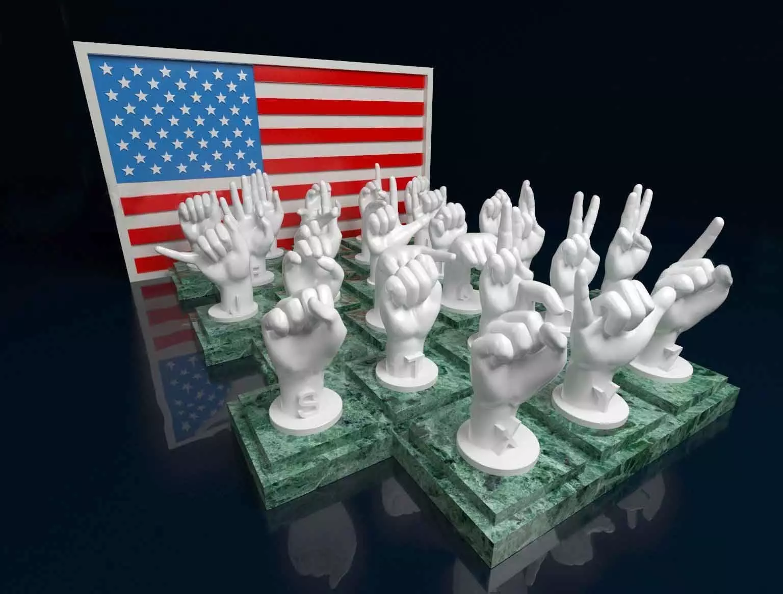 ASL Alphabet 3D print model_0