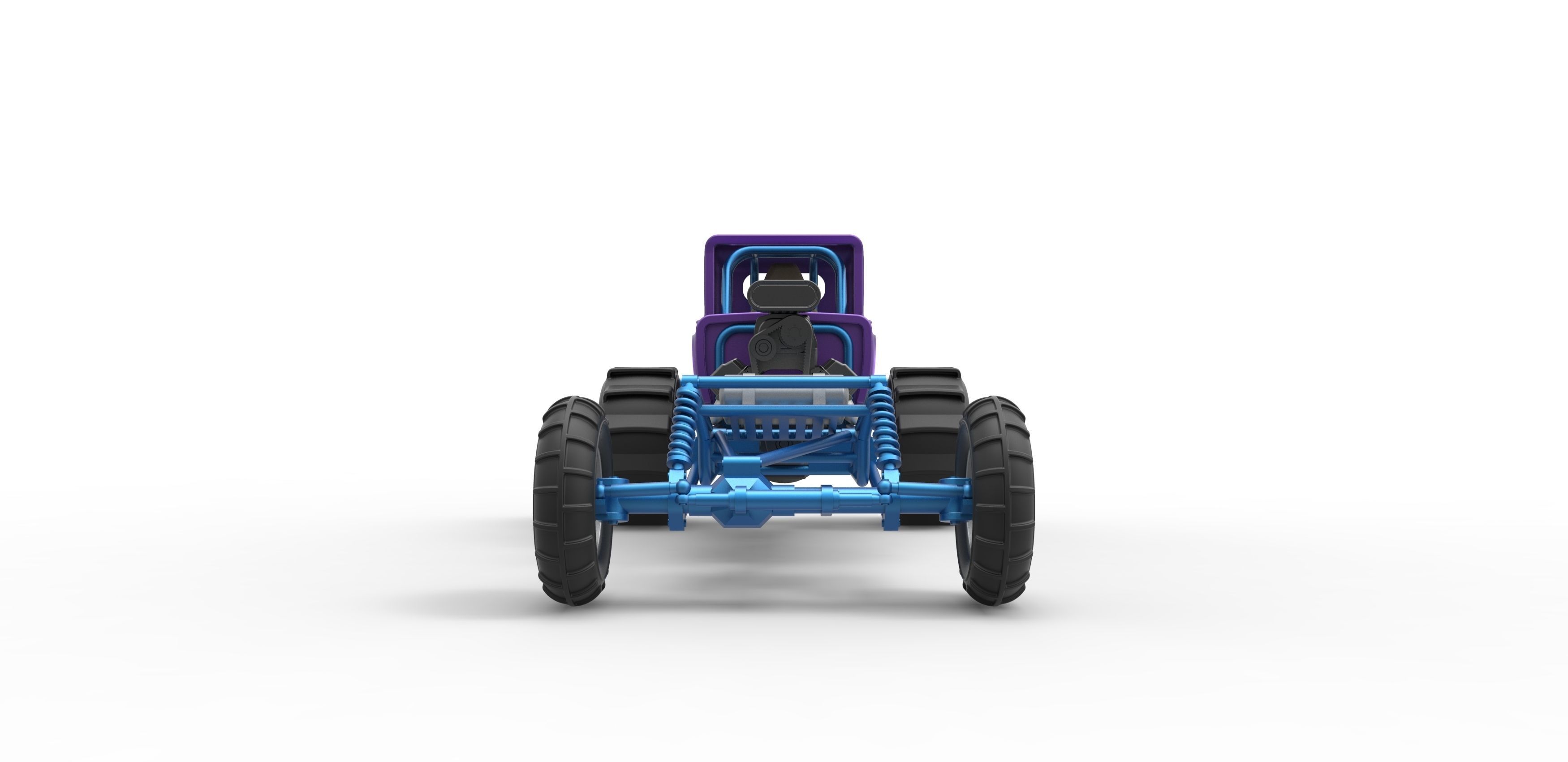  Mud dragster Hot Rod Scale 1 to 25 3D print model_5