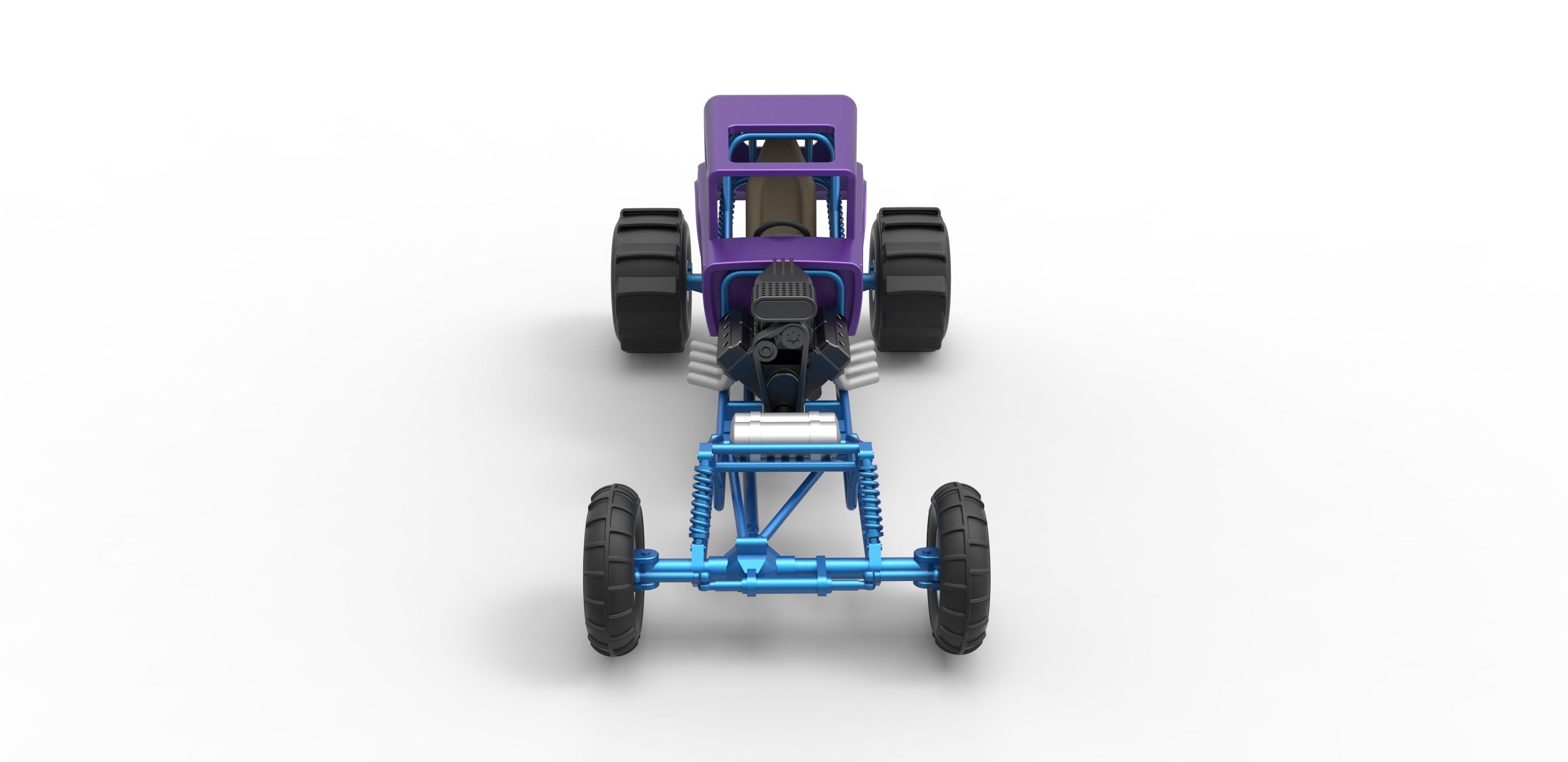  Mud dragster Hot Rod Scale 1 to 25 3D print model_6