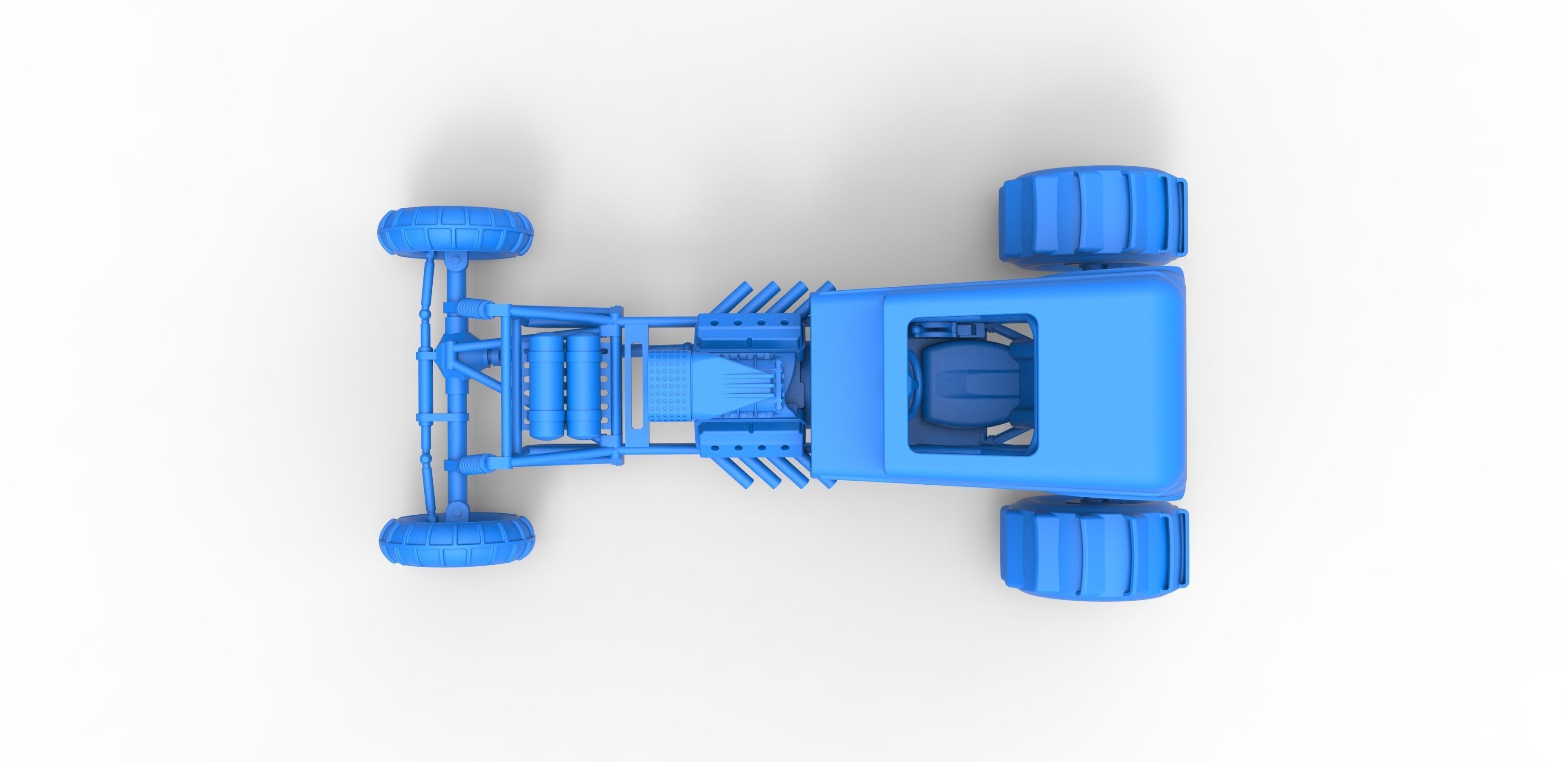  Mud dragster Hot Rod Scale 1 to 25 3D print model_22