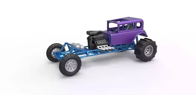  Mud dragster Hot Rod Scale 1 to 25 3D print model