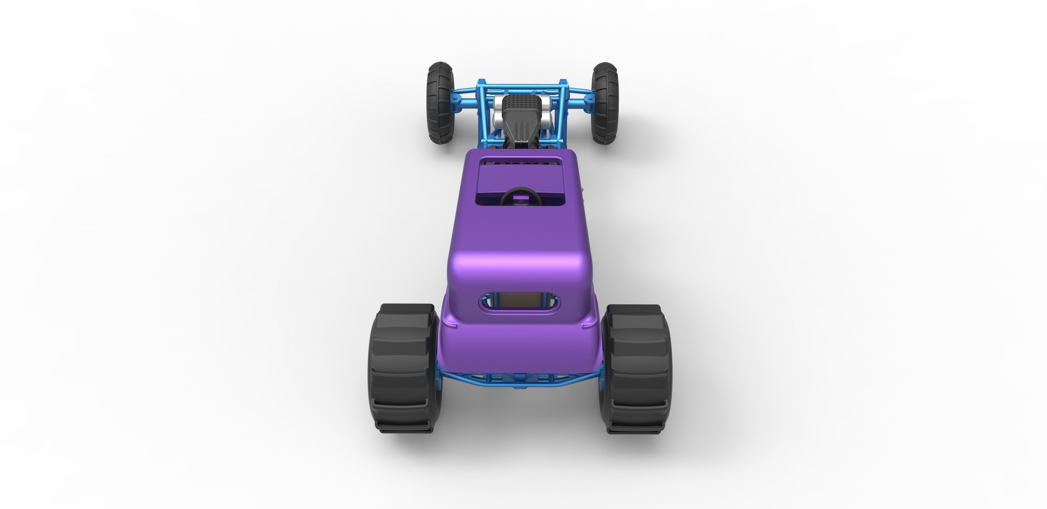  Mud dragster Hot Rod Scale 1 to 25 3D print model_12