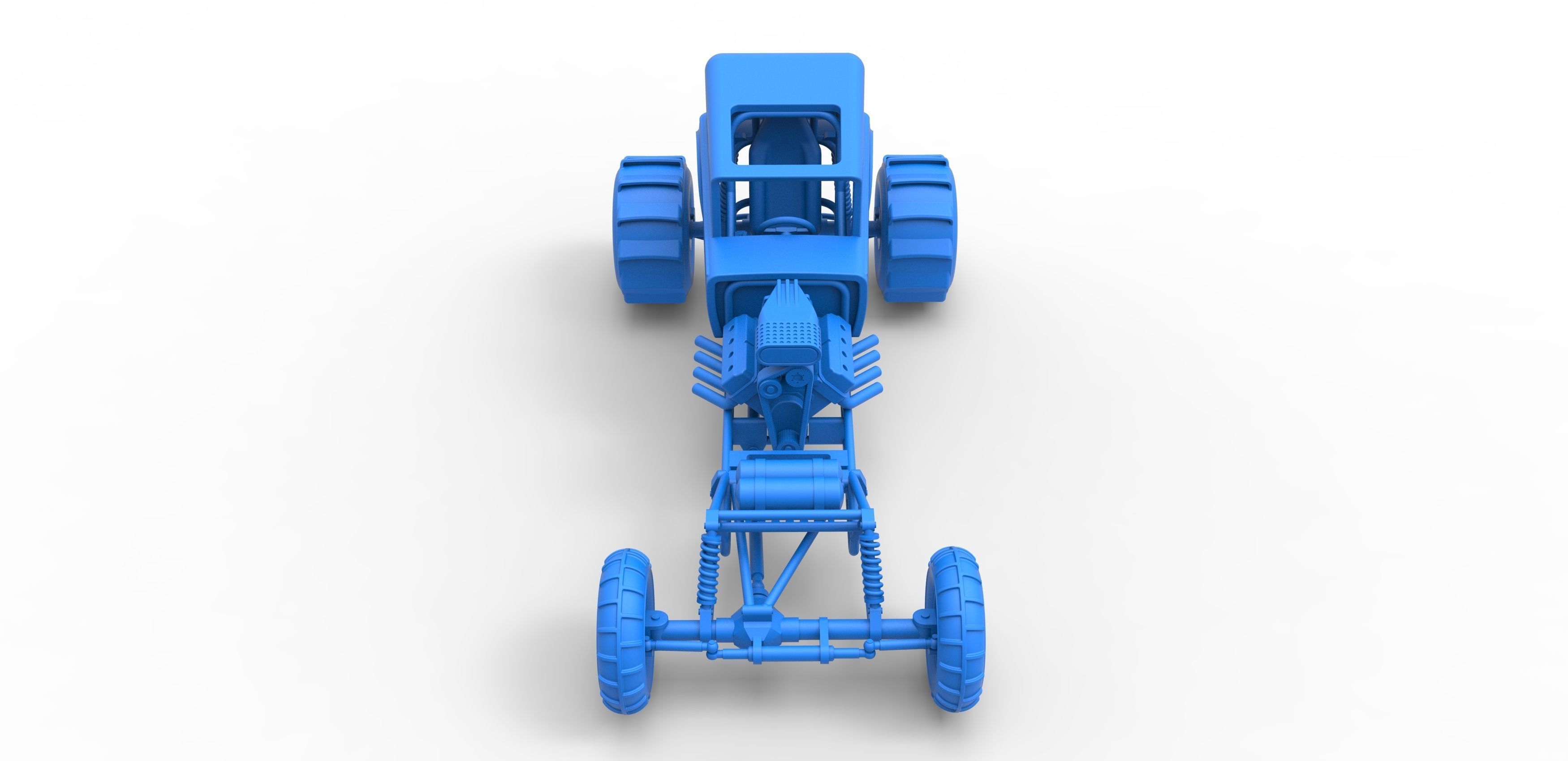  Mud dragster Hot Rod Scale 1 to 25 3D print model_18