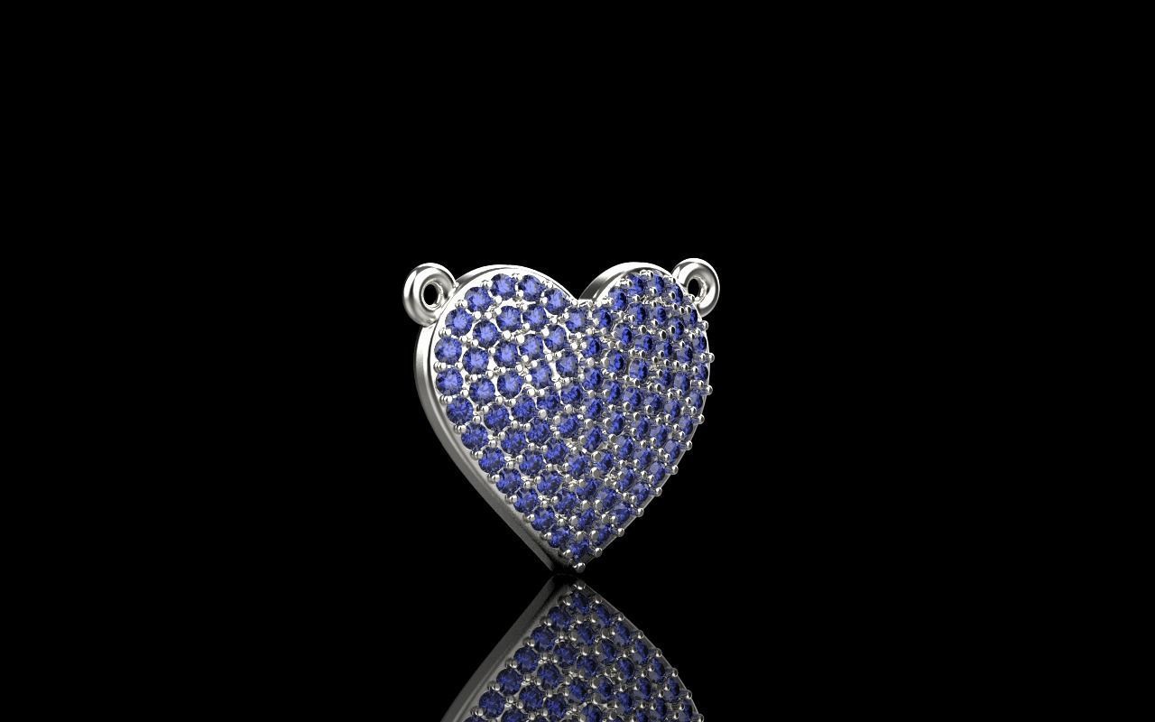 Heart pendant  3D print model_30