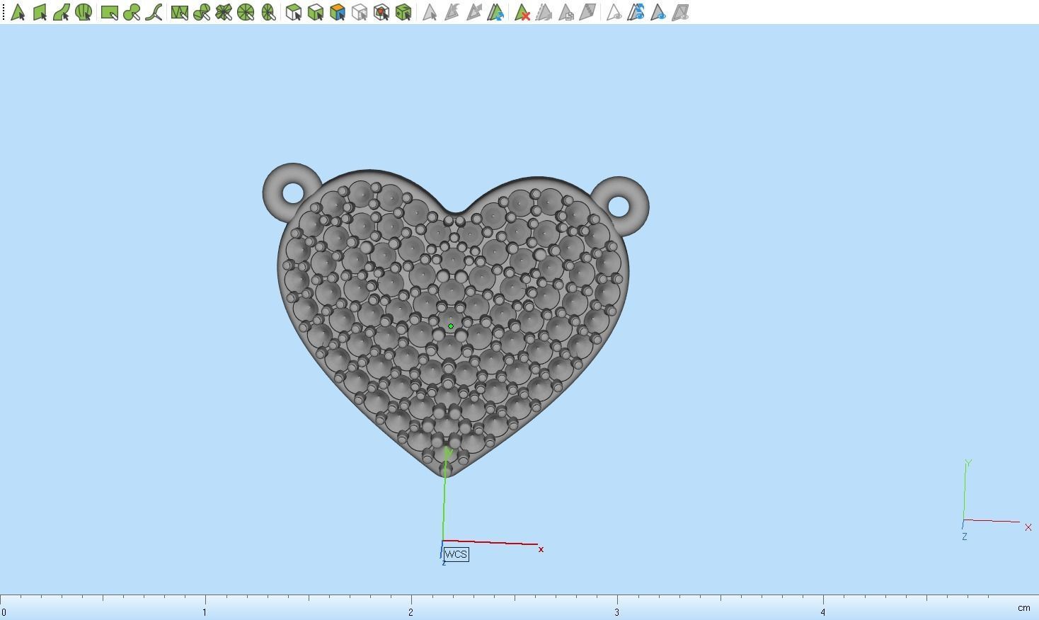 Heart pendant  3D print model_13