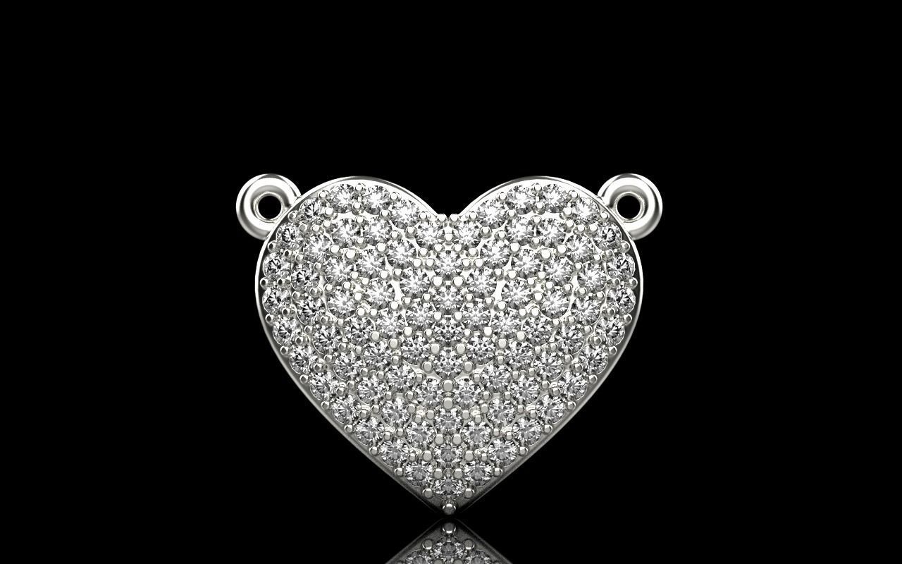 Heart pendant  3D print model_37