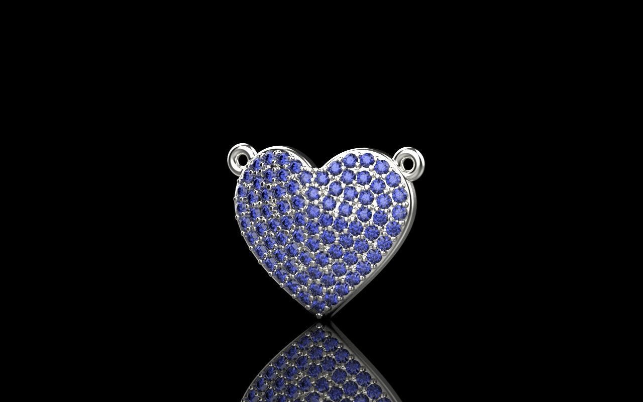 Heart pendant  3D print model_28