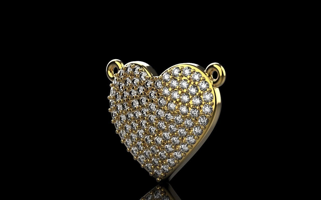 Heart pendant  3D print model_34
