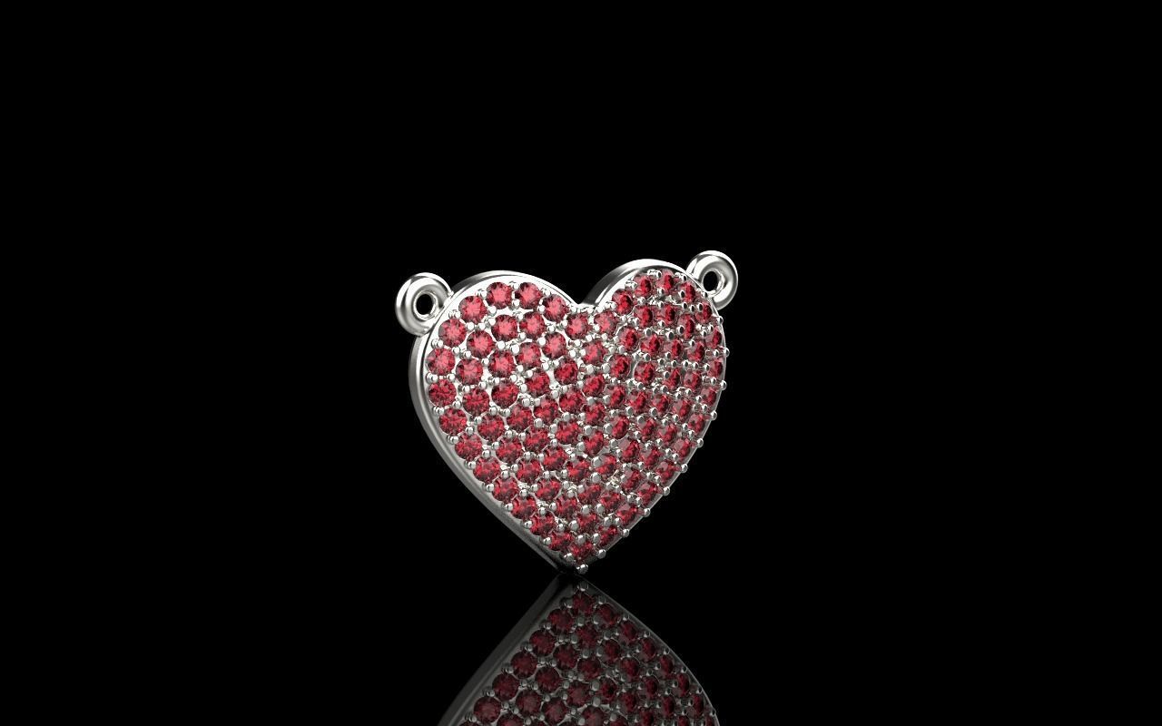 Heart pendant  3D print model_25