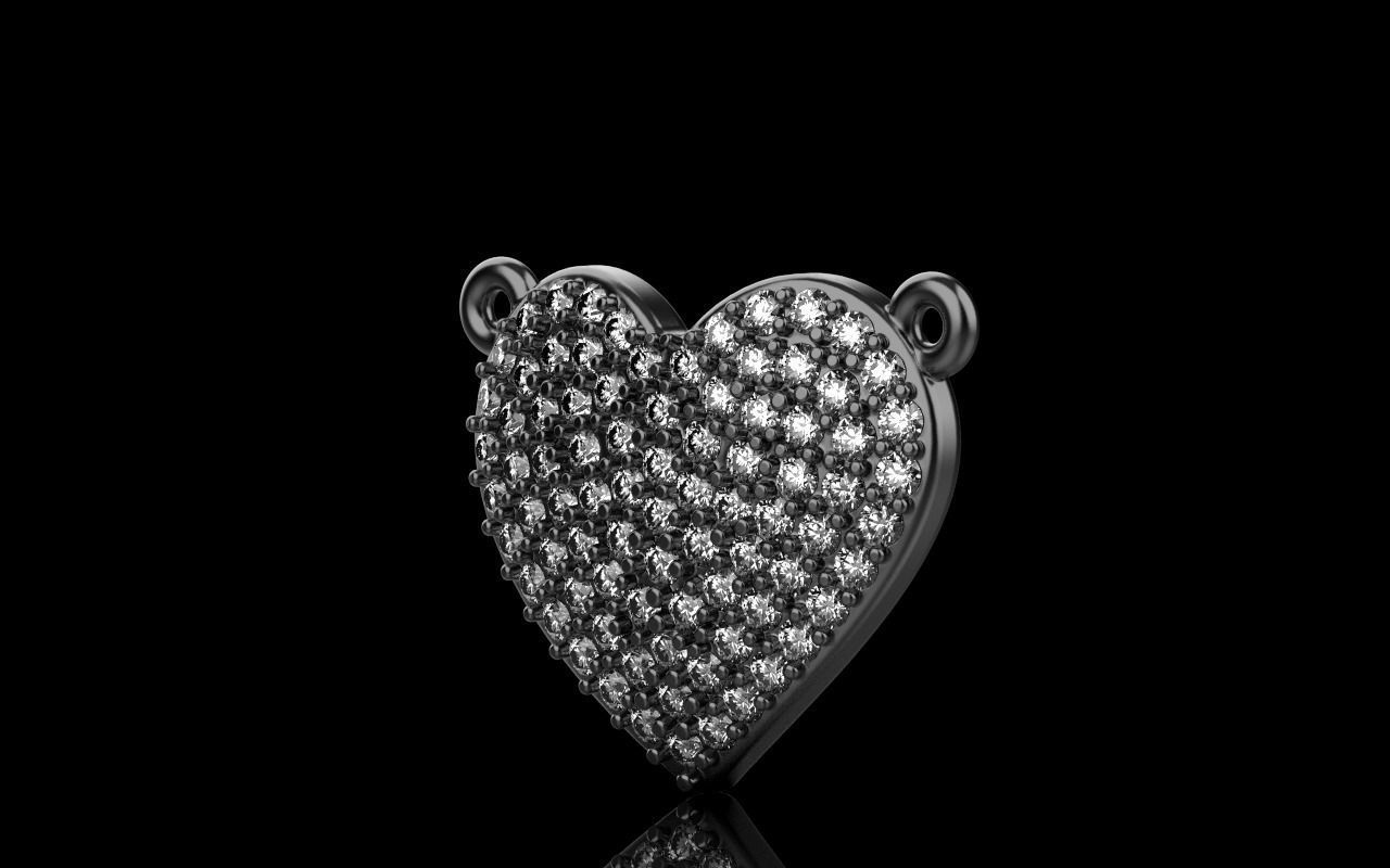 Heart pendant  3D print model_33