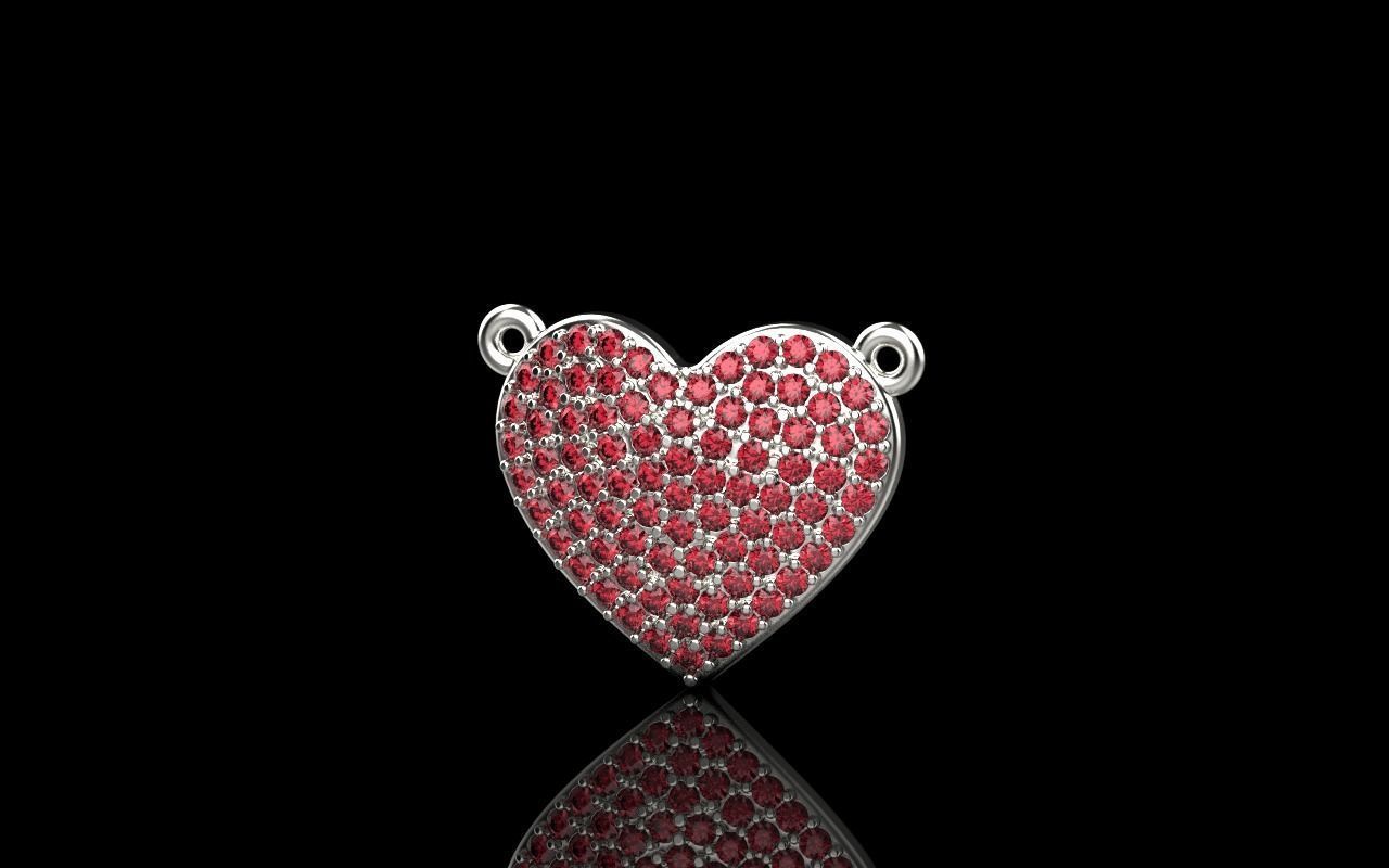 Heart pendant  3D print model_27