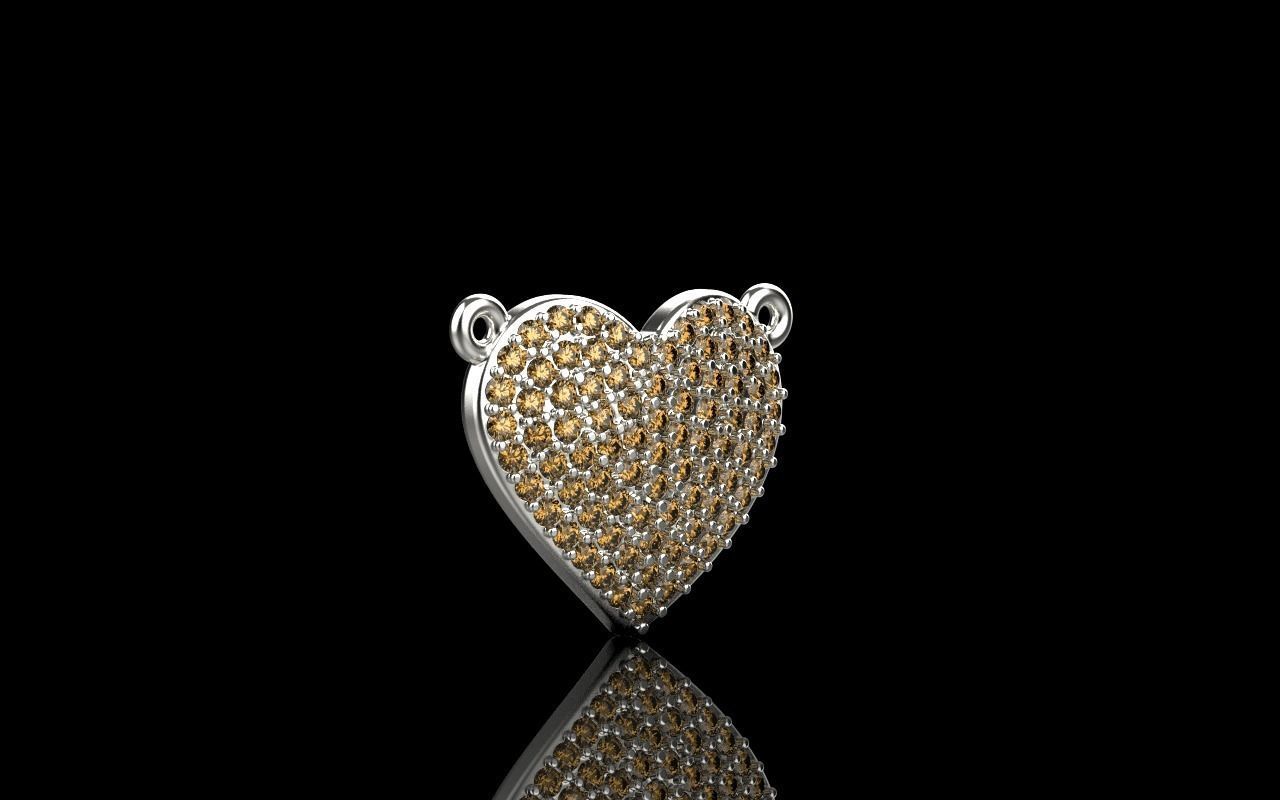 Heart pendant  3D print model_24