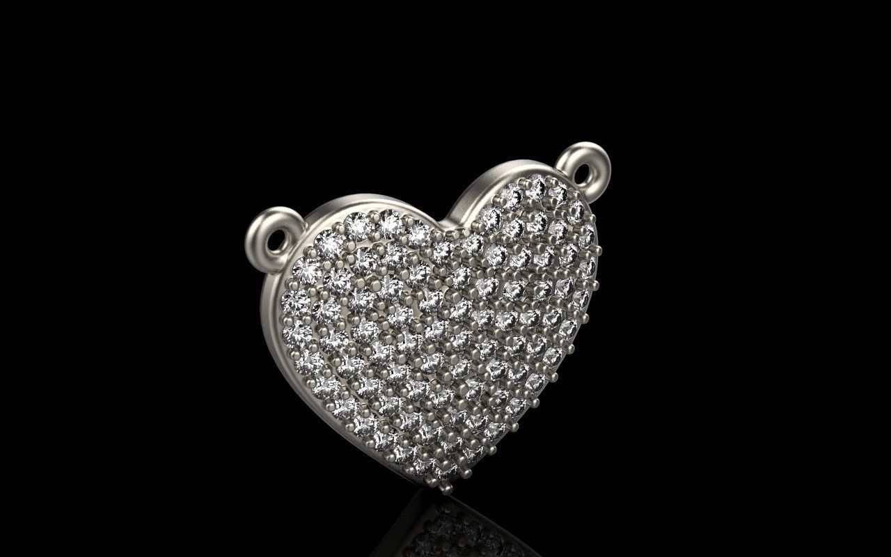 Heart pendant  3D print model_20