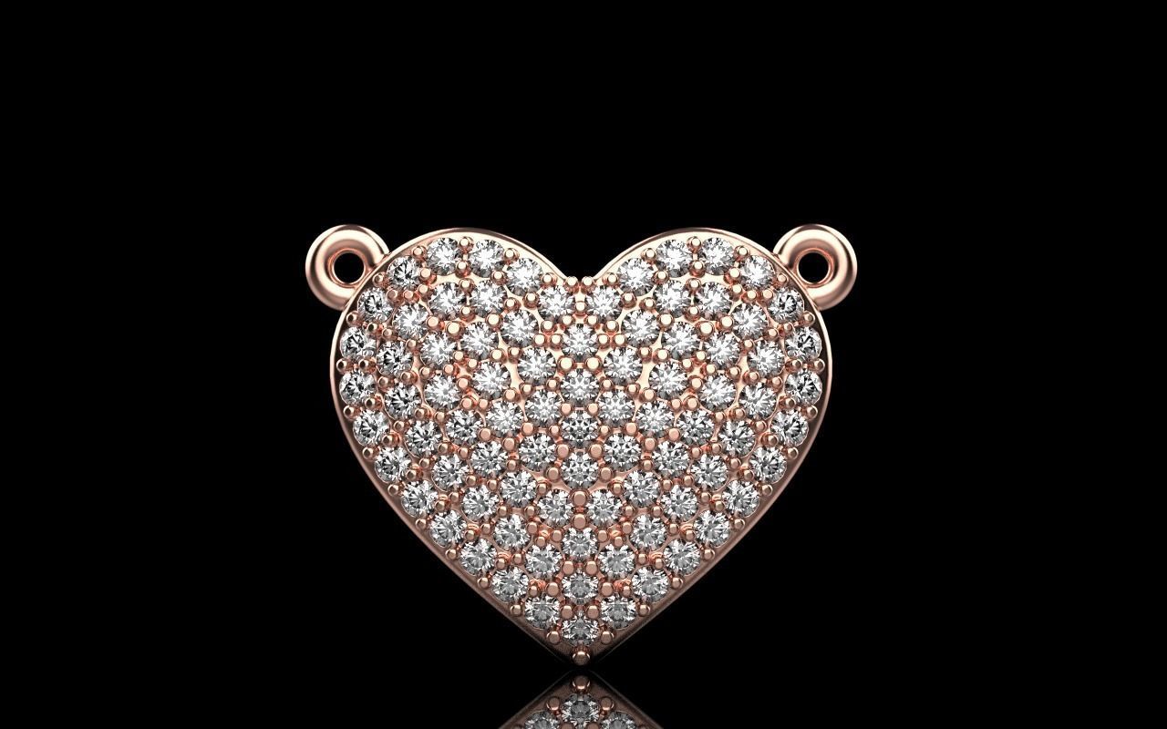 Heart pendant  3D print model_39