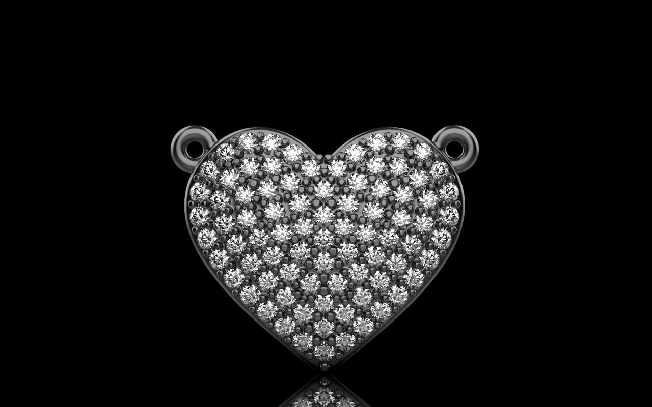 Heart pendant  3D print model_38