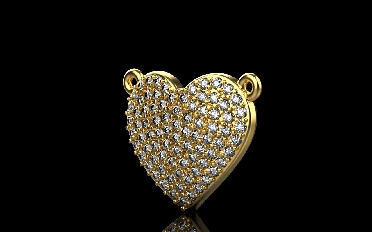 Heart pendant  3D print model_31
