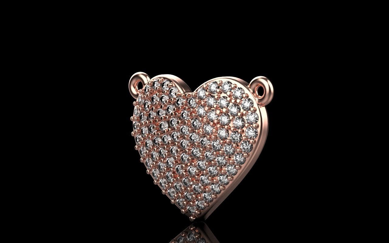 Heart pendant  3D print model_32