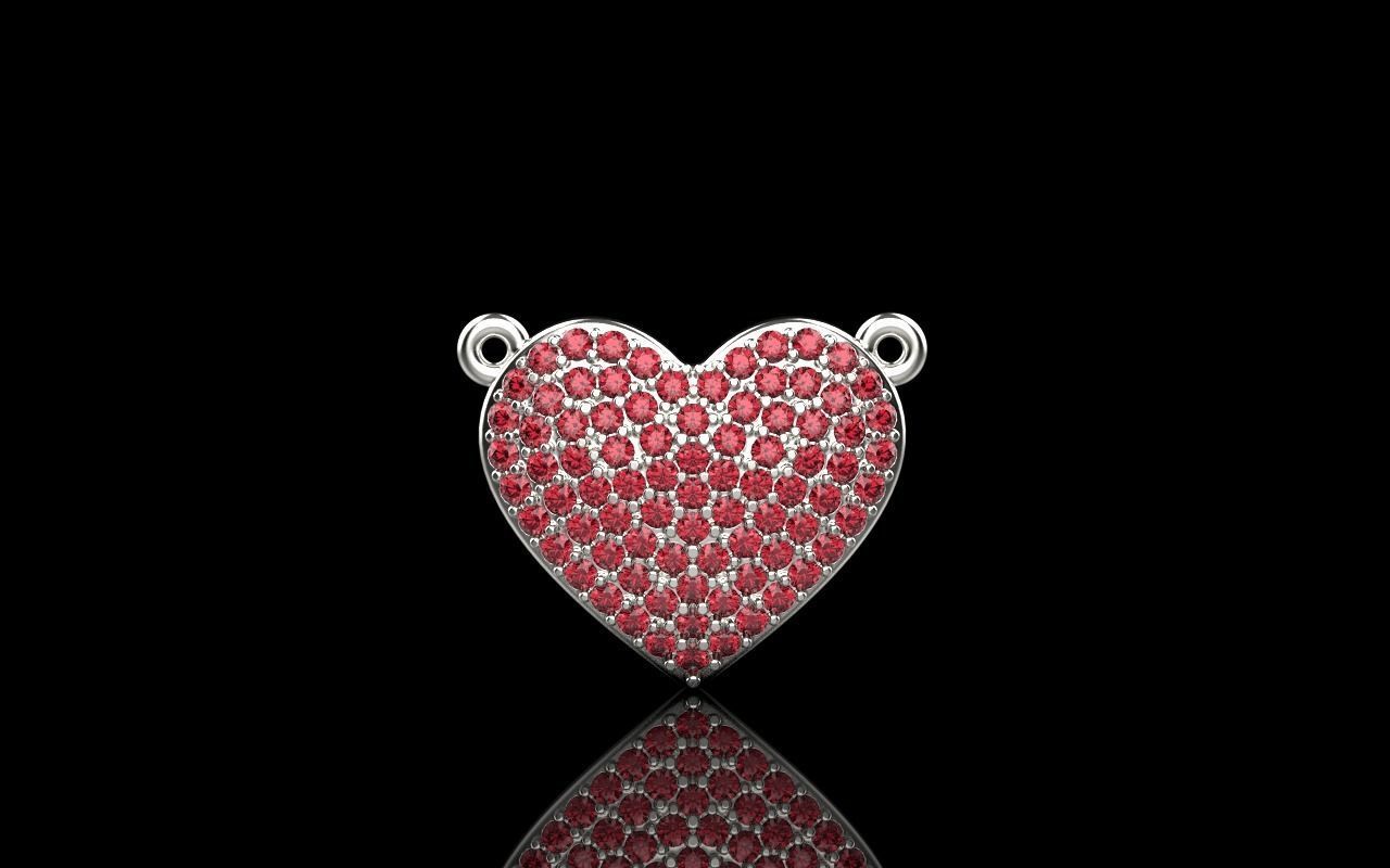 Heart pendant  3D print model_26