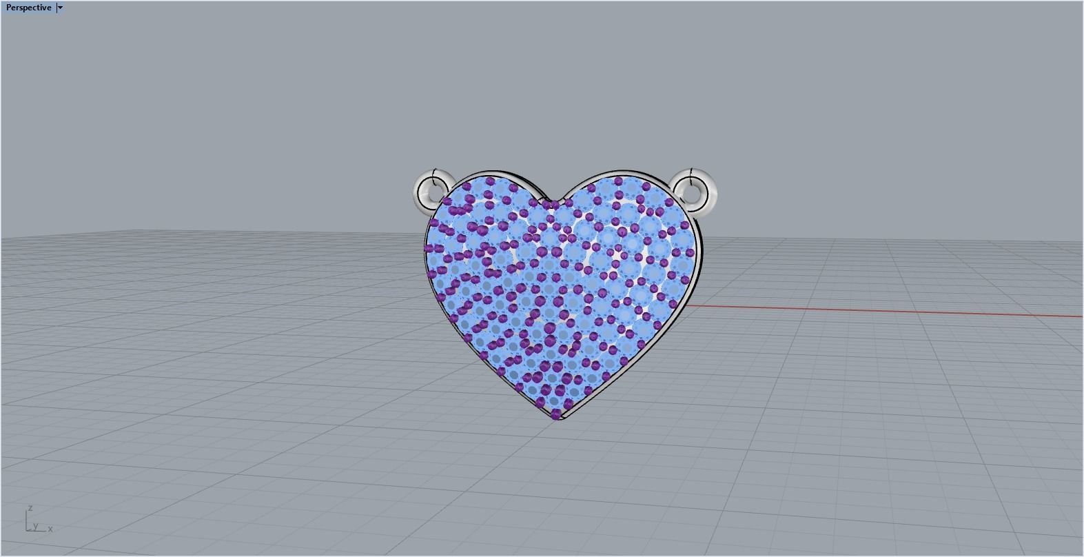 Heart pendant  3D print model_8