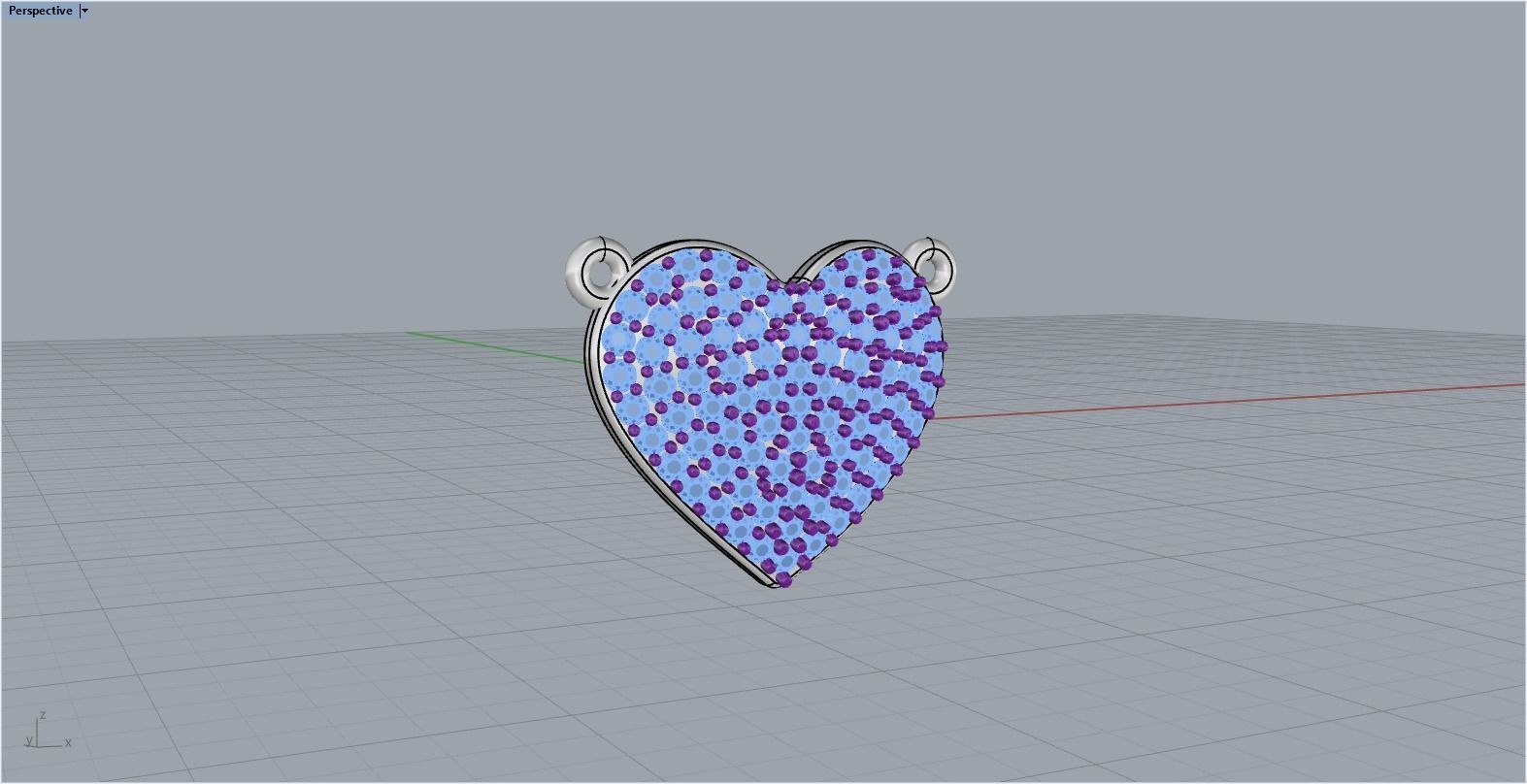 Heart pendant  3D print model_9