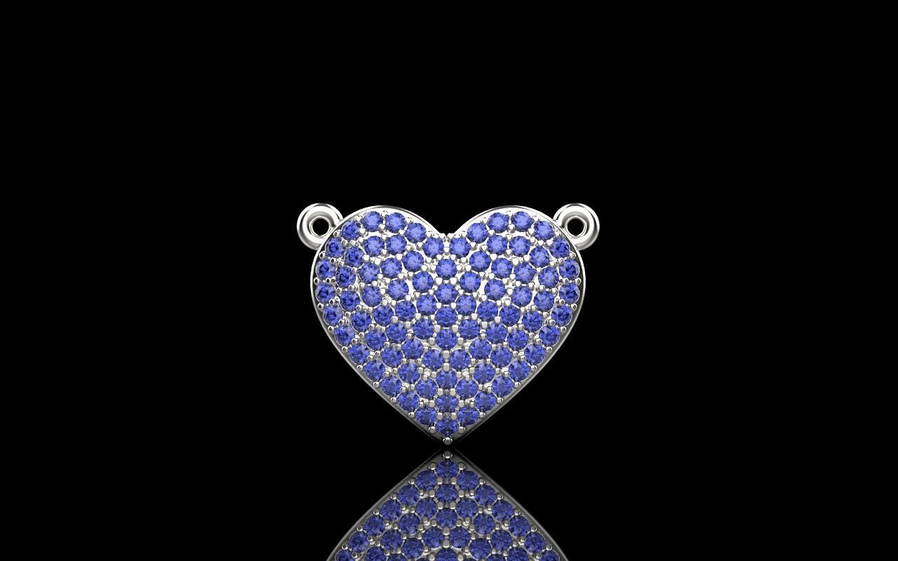 Heart pendant  3D print model_29