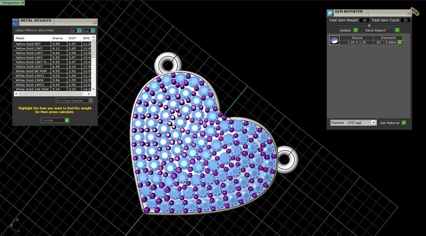 Heart pendant  3D print model_2