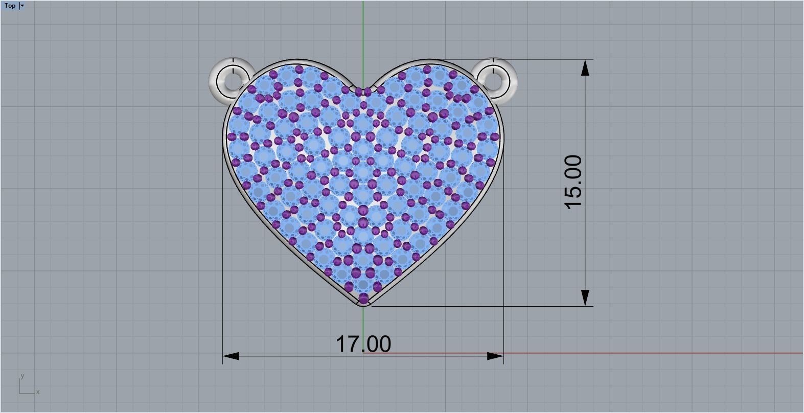 Heart pendant  3D print model_5