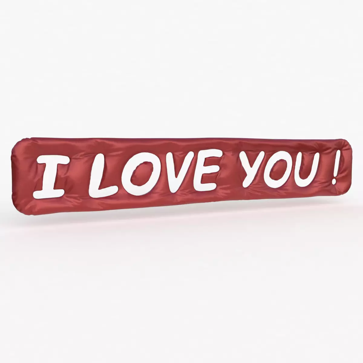 I Love You Silk Decoration Written Low-poly 3D model_0