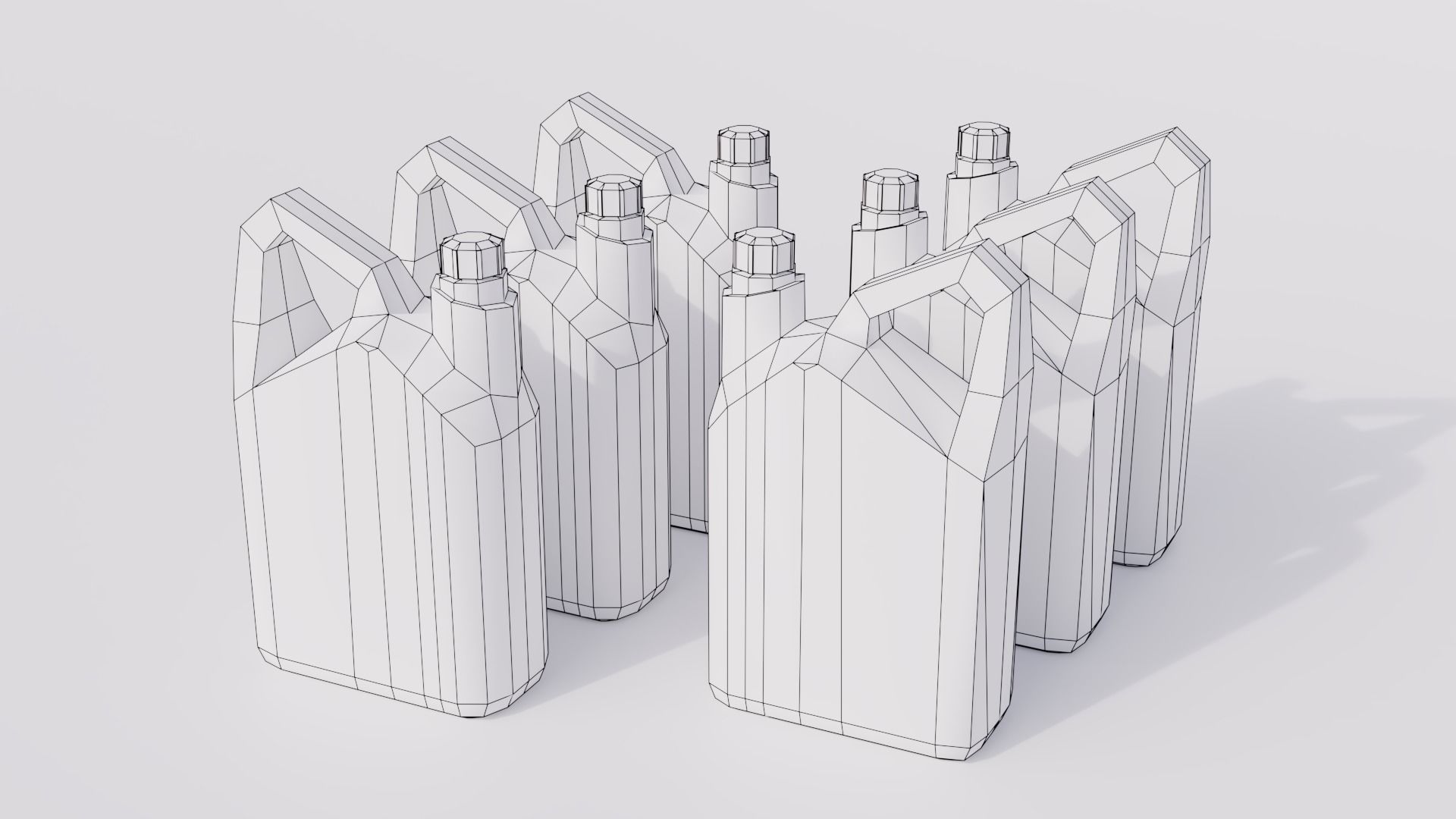 Fuel cans Low-Poly 3d models Low-poly 3D model_7