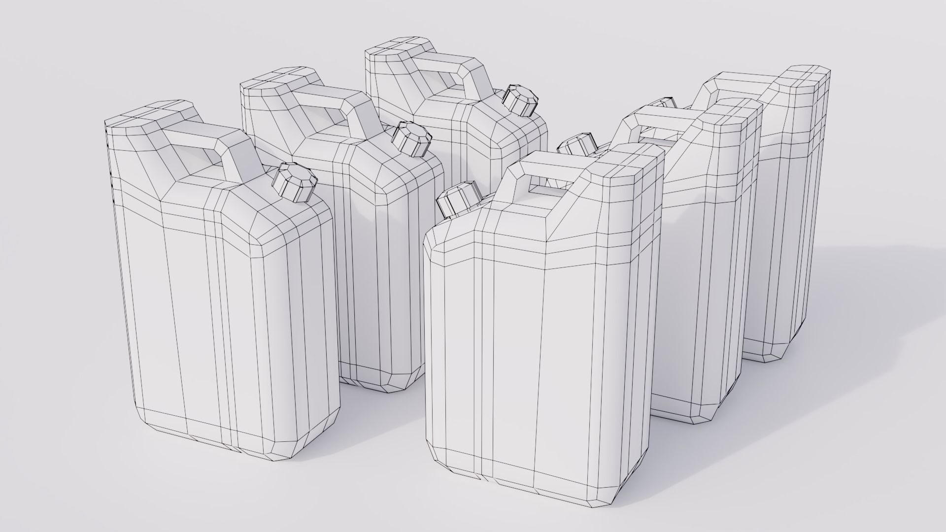 Fuel cans Low-Poly 3d models Low-poly 3D model_3