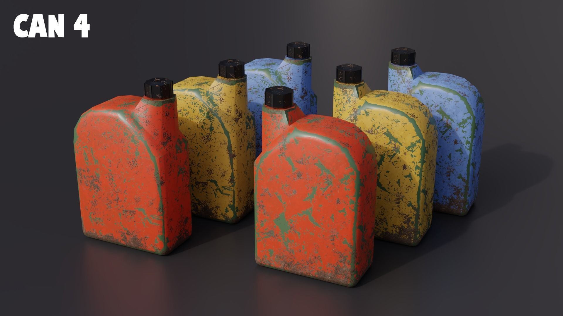 Fuel cans Low-Poly 3d models Low-poly 3D model_8
